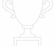 Coloriage Troph&eacute;e en contour clair