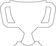 Coloriage et dessins gratuit troph&eacute;e en &eacute;moji à imprimer