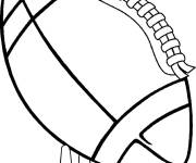 Coloriage Troph&eacute;e en forme de ballon rugby