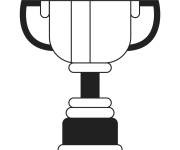Coloriage Troph&eacute;e en forme g&eacute;om&eacute;trique
