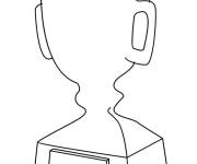 Coloriage Troph&eacute;e en silhouette