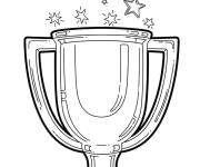 Coloriage Troph&eacute;e et &eacute;toiles