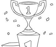 Coloriage Troph&eacute;e et podium