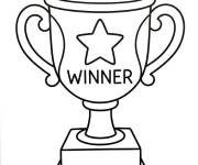 Coloriage Troph&eacute;e pour enfants