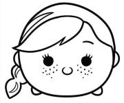 Coloriage La princesse Anna tsum tsum
