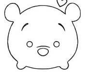 Coloriage et dessins gratuit Ourson Pooh Tsum Tsum à imprimer