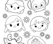 Coloriage Personnages Tsum Tsum &acirc;ge pr&eacute;scolaire