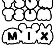 Coloriage Tsum Tsum mix logo