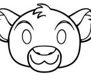 Coloriage et dessins gratuit Tsum Tsum Simba à imprimer