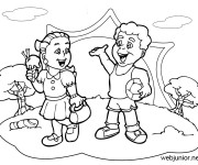 Coloriage Les Enfants s'amusent bien