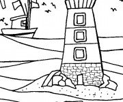 Coloriage Paysage de Vacances