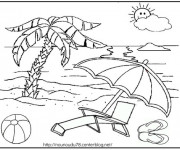 Coloriage et dessins gratuit Vacance Plage à imprimer