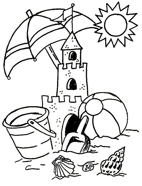 Coloriage Vacances 2 dessin gratuit à imprimer