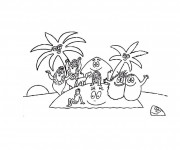 Coloriage Vacances en Hawaii