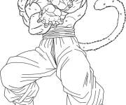 Coloriage Action en batille de Vegeta