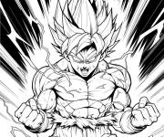 Coloriage Aura Super Guerrier Vegeta