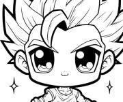 Coloriage Beau Vegeta kawaii
