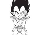 Coloriage et dessins gratuit Chibi Vegeta à imprimer