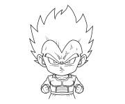 Coloriage Dr&ocirc;le de Vegeta chibi