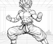 Coloriage Entra&icirc;nement Vegeta