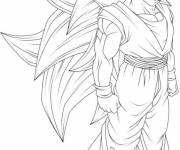 Coloriage Feuille de Vegeta