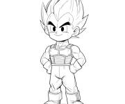 Coloriage Gar&ccedil;on Vegeta  de dessin anim&eacute;
