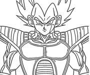 Coloriage Illustration de Vegeta