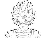 Coloriage Image de Vegeta facile