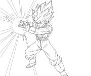 Coloriage L'attaque l&eacute;gendaire de Vegeta