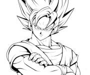 Coloriage Le combattant Vegeta