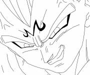 Coloriage Le regard de Vegeta