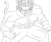 Coloriage et dessins gratuit L&eacute;gendaire Super Saiyan à imprimer