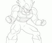 Coloriage et dessins gratuit Personnage Vegeta de Dragon Ball à imprimer