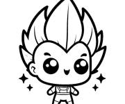 Coloriage Petit Vegeta kawaii
