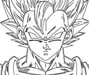 Coloriage Silhouette de Vegeta
