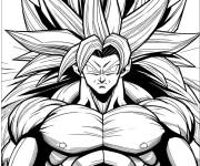 Coloriage Super Sayan en transformation SSJ3