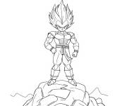 Coloriage Superh&eacute;ros Vegeta de Dagon Ball Z