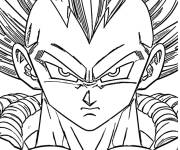 Coloriage T&ecirc;te de Vegeta