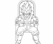 Coloriage Vegeta assis sur la chaise