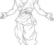 Coloriage Vegeta comme fond d'&eacute;cran