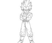 Coloriage Vegeta corps entier