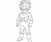 Coloriage Vegeta corps entier pour enfants
