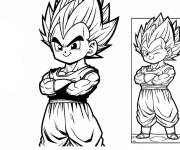 Coloriage Vegeta en Action