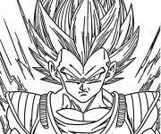 Coloriage Vegeta en col&egrave;re