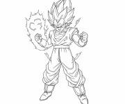 Coloriage Vegeta en mission