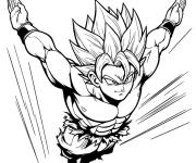 Coloriage Vegeta en plein vol