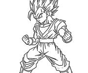 Coloriage V&eacute;g&eacute;ta en position de combat