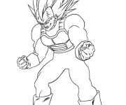 Coloriage et dessins gratuit Vegeta &eacute;nerv&eacute; à imprimer