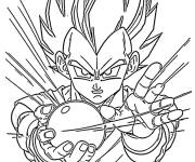 Coloriage Vegeta et boule d'&eacute;nergie