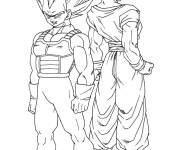 Coloriage Vegeta et Goku ensemble